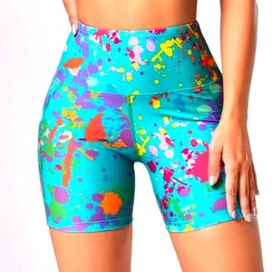 Splash Ink Fashion Biker Shorts